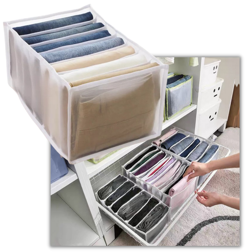 Mesh wardrobe clothes organizer