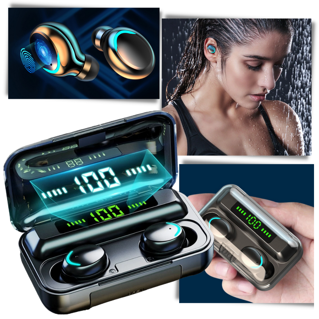 Bluetooth earphones with charging battery box