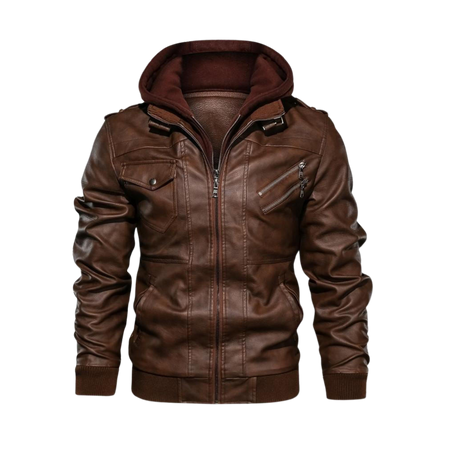 Classic Brown Leather Motorcycle Jacket