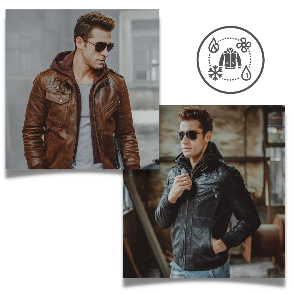 Classic Brown Leather Motorcycle Jacket