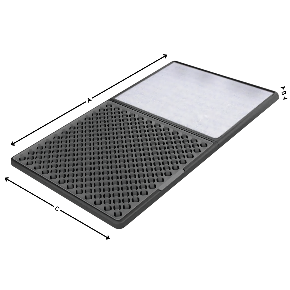 Dual Cleaning Zones Sanitizing Door Mat