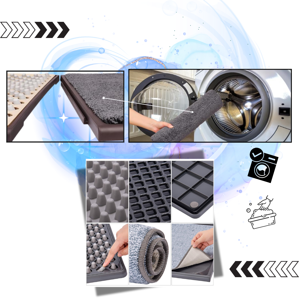 Dual Cleaning Zones Sanitizing Door Mat