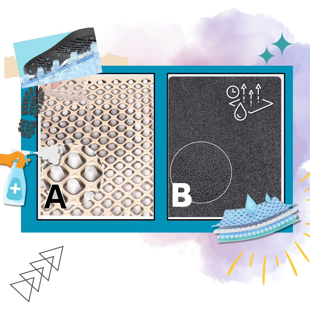 Dual Cleaning Zones Sanitizing Door Mat